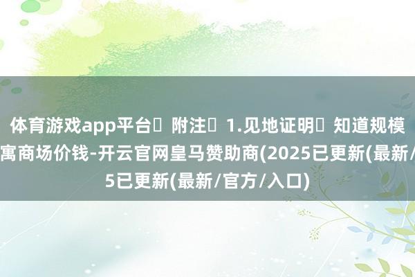 体育游戏app平台 附注 1.见地证明 知道规模进犯坐褥贵寓商场价钱-开云官网皇马赞助商(2025已更新(最新/官方/入口)